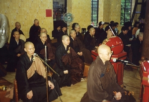 Dharma assembly held in the old Main Hall
