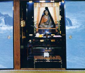 Dry-lacquer seated statue of Master Jianzhen, a first-class National Treasure, enshrined in the Miei-do (Founder's Hall) of Toshodai Temple