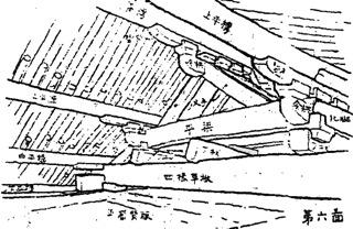 Diagram of beam framework in the Great East Hall of Foguang Temple, from the Bulletin of the Society for Research in Chinese Architecture, Vol. 7