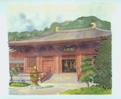 Polychrome conceptual rendering of Chi Lin's Main Hall