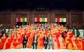 A group photo of the guests taken after the Consecration Ceremony for the Buddhist statues, 6 January 1998